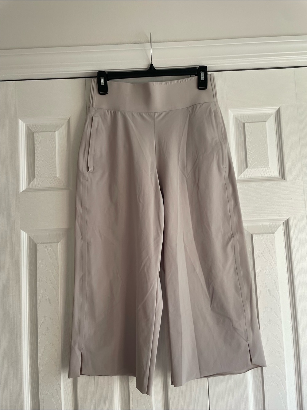 Athleta Cosmic Crop Pants in Light Taupe